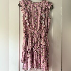 LoveShackFancy Pink Floral Dress